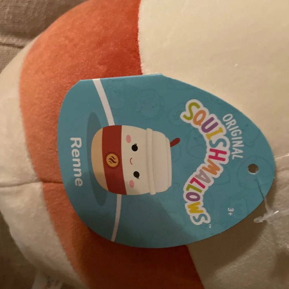 Squish mellow stuffed plush”Rene” height 11 inches high, cream color NWT - Picture 4 of 5